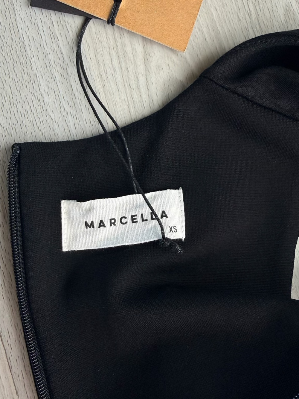 Marcella NYC Sabrina Dress Ponte Cocktail Asymmetric Midi Size XS - Picture 15 of 16